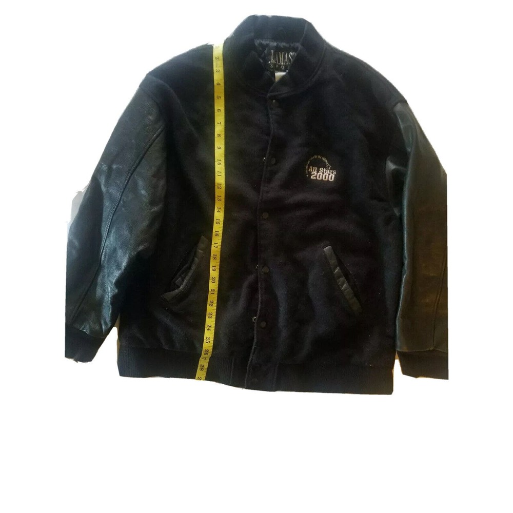 Thomson Reuters Leather Varsity Jacket Men Size XL Mass‎ Media & Info Firm Vtg